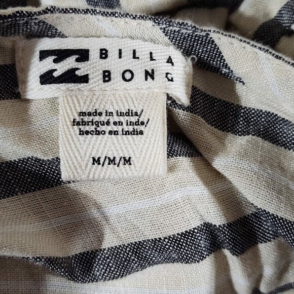 Billabong Women's Linger on Romper Size M/M/M NWT Grey and Beige - Picture 13 of 15